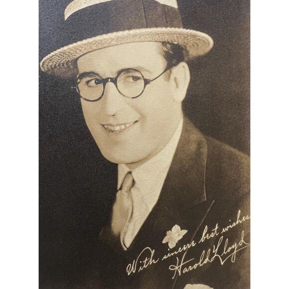 1920’s Thickstock 5x7 Photo Harold Lloyd Silent Movie Hollywood Safety First - Picture 2 of 4